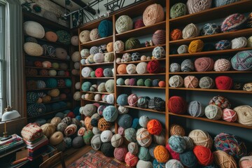 apartment full of balls of wool