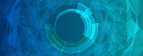 Abstract Artificial intelligence. Cloud computing. Machine learning. Technology web background. Virtual concept. Vector art.