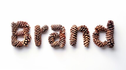 Obraz premium Business Name symbol created in Small Pinecone Letters.