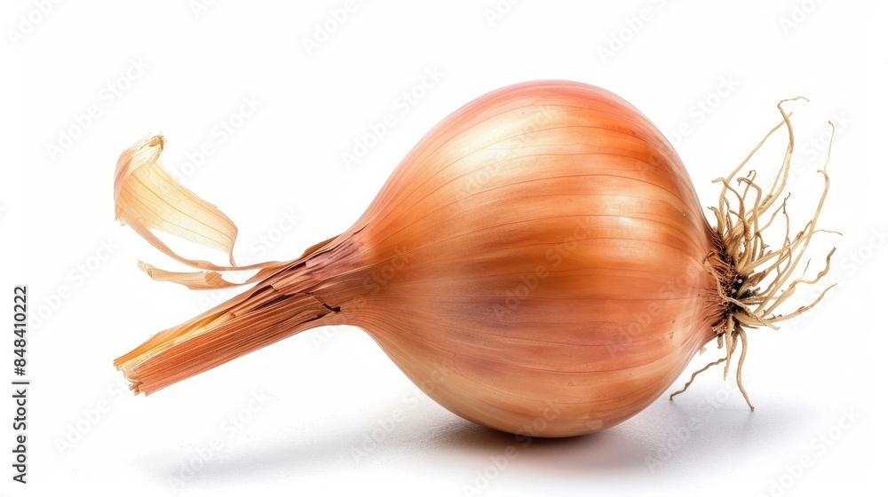 Poster isolated onion on white background with clipping path