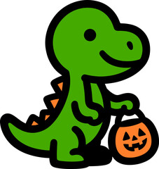 Naklejka premium Halloween Dinosaur