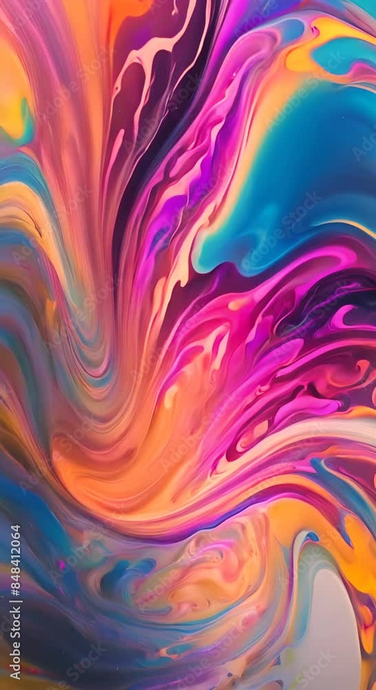 Poster abstract colors moving background video fluid art drawing video abstract acrylic texture with colorf