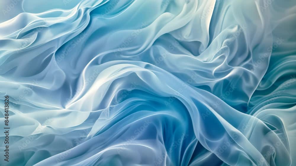 Poster abstract blue and white background with delicate wavy lines creating a dynamic pattern, an abstract 