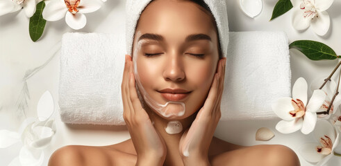 Luxurious Spa Marketing Flyer Featuring Serene Microdermabrasion Treatment for Promotional Use
