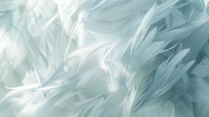 white feathers background, generative ai
