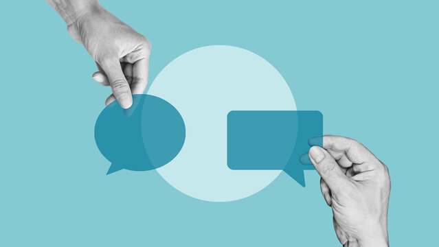 Two opinions Dialogue, contact and conversational exchange between two individuals