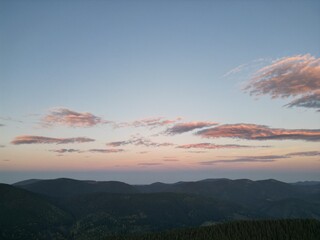 Obraz premium sunset over the mountains