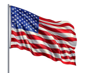 USA flag isolated isolated on transparent background