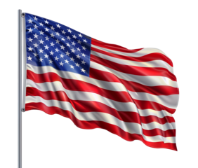 USA flag isolated isolated on transparent background
