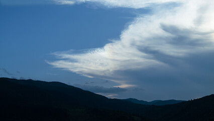 Fototapeta premium Mountain landscape with dramatic clouds