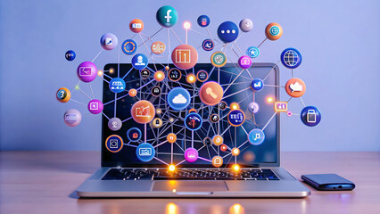 DIgital marketing technology concept. Internet. Online. SEO. SMM. Advertising