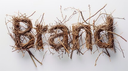 Business Name symbol created in Willow Twig Letters.