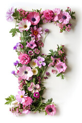 Fototapeta premium Letter F floral