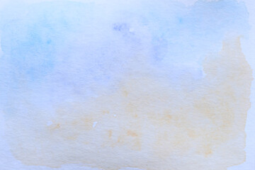 pastel blue and yellow aquarelle background with empty space