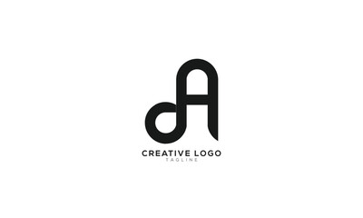 AD DA Abstract initial monogram letter alphabet logo design