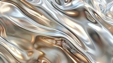 Metallic silver and bronze abstract background with intricate design elements.