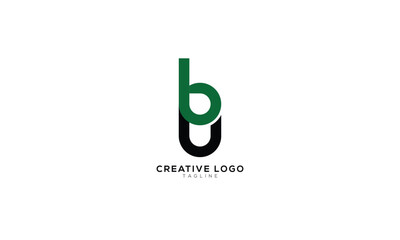 BU UB EB BE Abstract initial monogram letter alphabet logo design