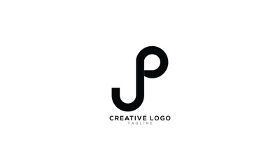 JP PJ Abstract initial monogram letter alphabet logo design