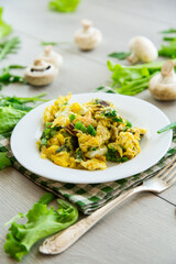fried omelette stuffed with herbs, parsley, dill