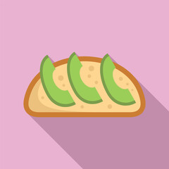 Avocado slices are arranged on a piece of toast, creating a simple and appealing breakfast option