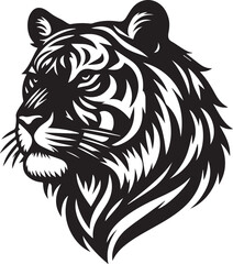 Obraz premium tiger head vector illustration