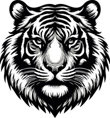 tiger head vector illustration