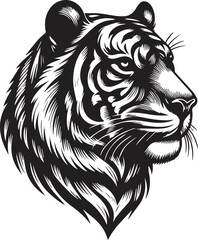 Obraz premium tiger head vector illustration