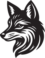 Obraz premium wolf head icon Silhouette Vector 