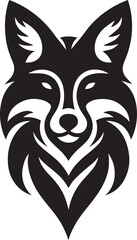 wolf head icon Silhouette Vector 