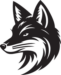 wolf head icon Silhouette Vector 