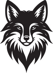 wolf head icon Silhouette Vector 