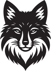 wolf head icon Silhouette Vector 