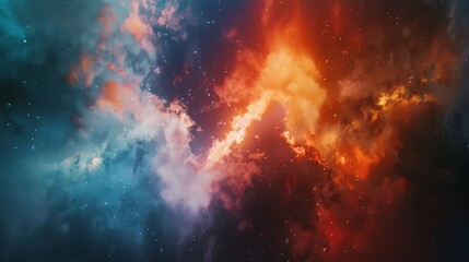 Fototapeta premium Colorful nebula, star galaxy, Space nebulae, celestial bodies and of cosmic gas in deep space.