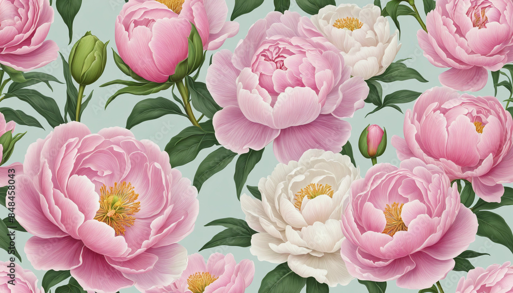 Aufkleber generative ai transforms a selection of botanical elements into a beautiful, isolated collection of 