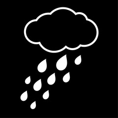 Cloud and rain drops icon Vector Illustration