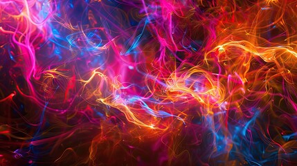 Obraz premium Neon Chaos: Abstract Background with Bright Colors