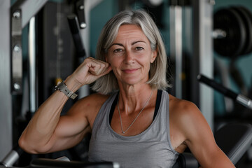 Obraz premium donna che si allena in palestra