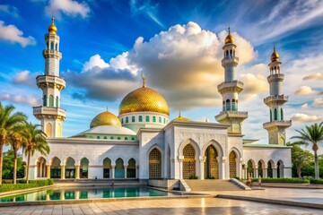 Obraz premium Arabic Mosque 3D render.