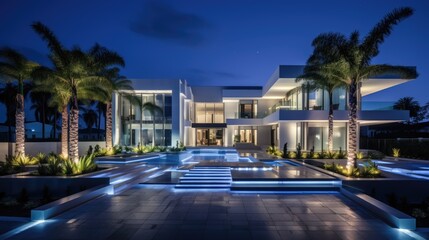 Obraz premium pool in the night