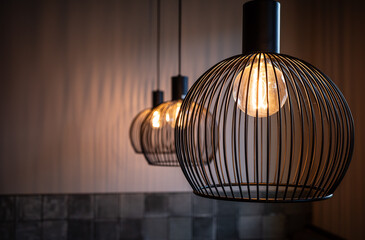 The lamps in a room