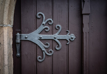 the old door of a church