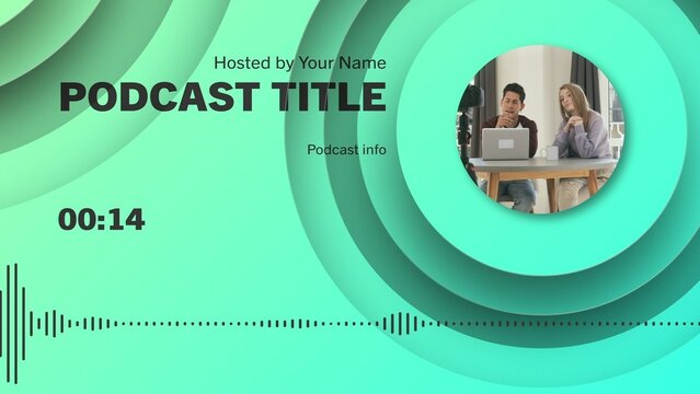 Modern Clean Podcast Audio Wave Visualizer