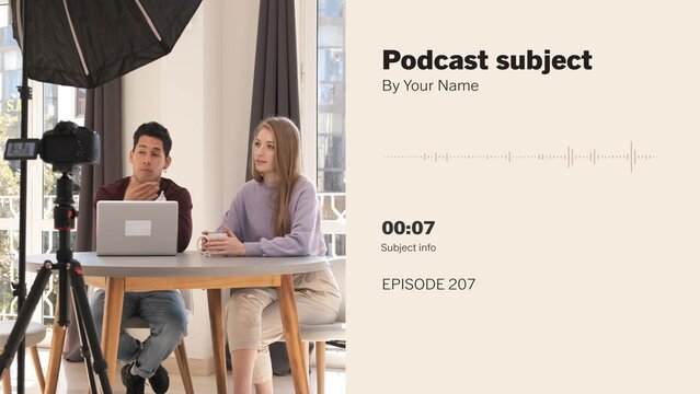 Modern Classy Podcast Audio Wave Visualizer