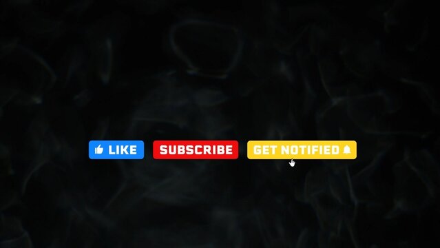 Social Video Like Subscribe Get Notified Animation