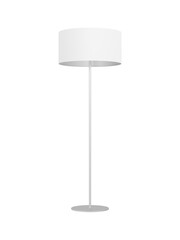 Floor lamp. Isolated. Transparent background. Minimalist. White. 3d illustration. 