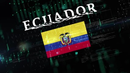 Ecuador with Digital flag Intro - Powered by Adobe