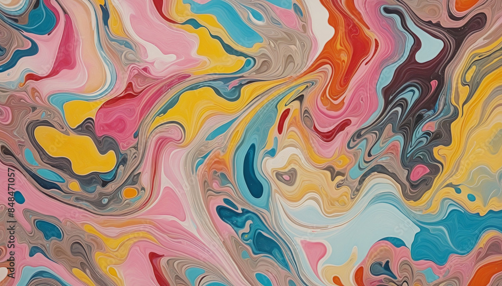 Poster generative ai creates vibrant watercolor artwork with colorful grunge patterns and textures in 8k re