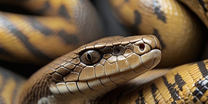 close up of a python