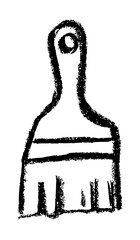 Paint Brush Icon - Crayon Chalk Drawing