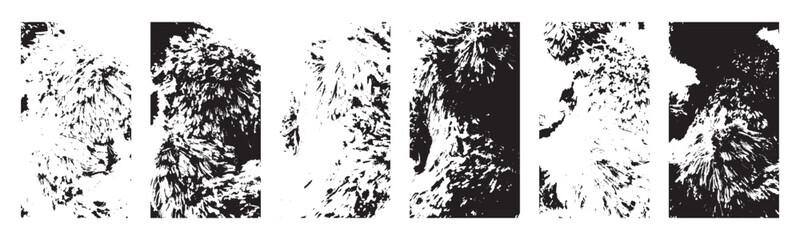 Grungy black ink splat on white background